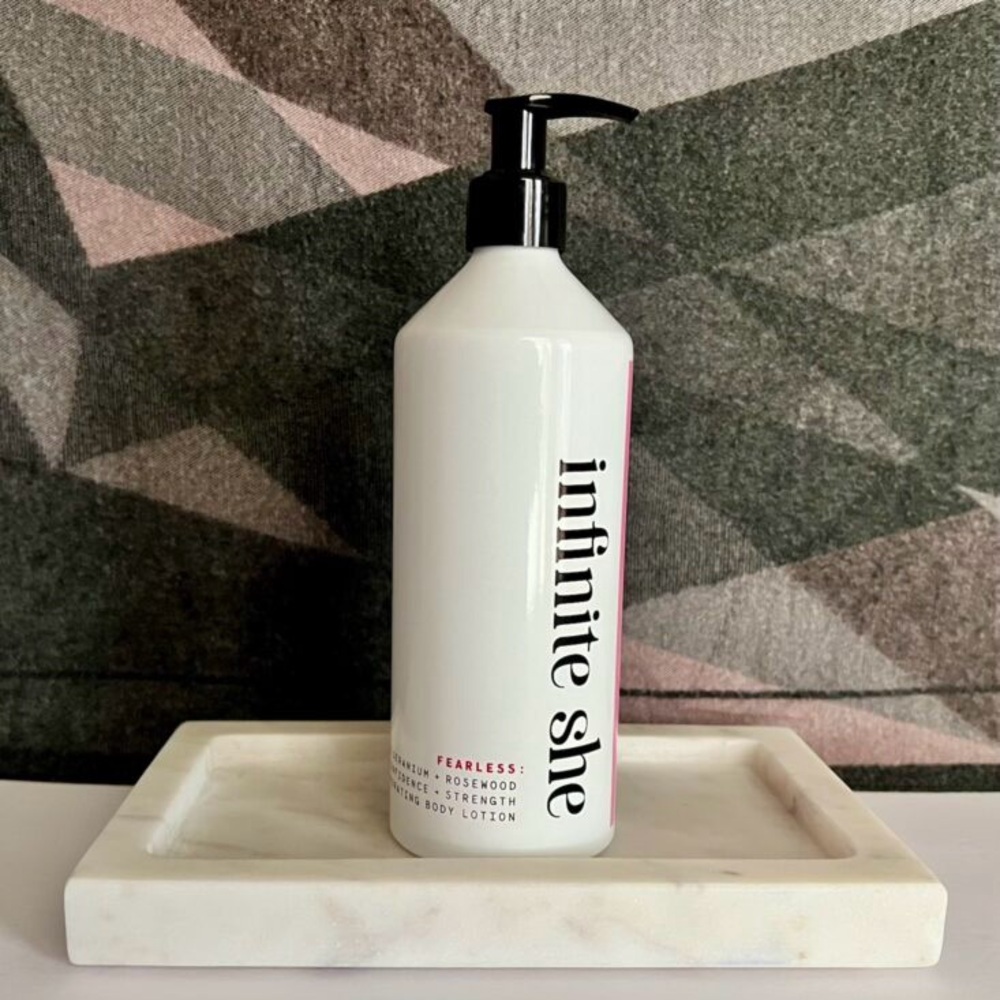 Infinite She Fearless Hydrating Body Lotion Wild Geranium Rosewood NEW